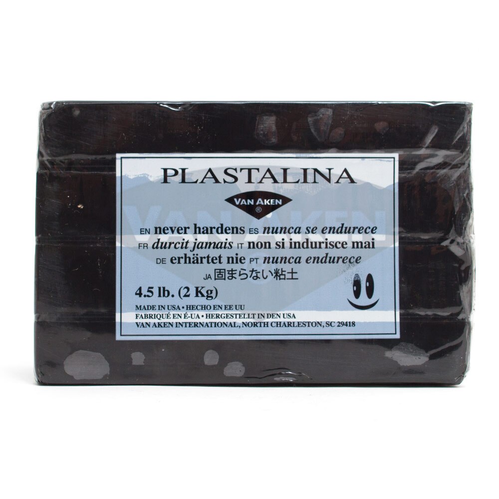 Van Aken, Plastalina, Modeling Clay, 4.5#, Black